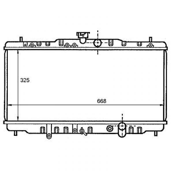 Radiator HONDA PRELUDE 87-92 325x668x32 2.0IEXI16V -AC
