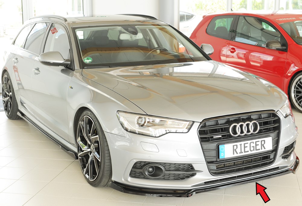 Voorspoiler Audi A6 (4G/C7): 11.10-08 glans zwart