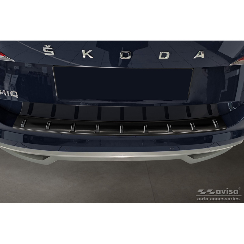 Zwart RVS Achterbumperprotector  Skoda Kamiq 2019- 'STRONG EDITION'