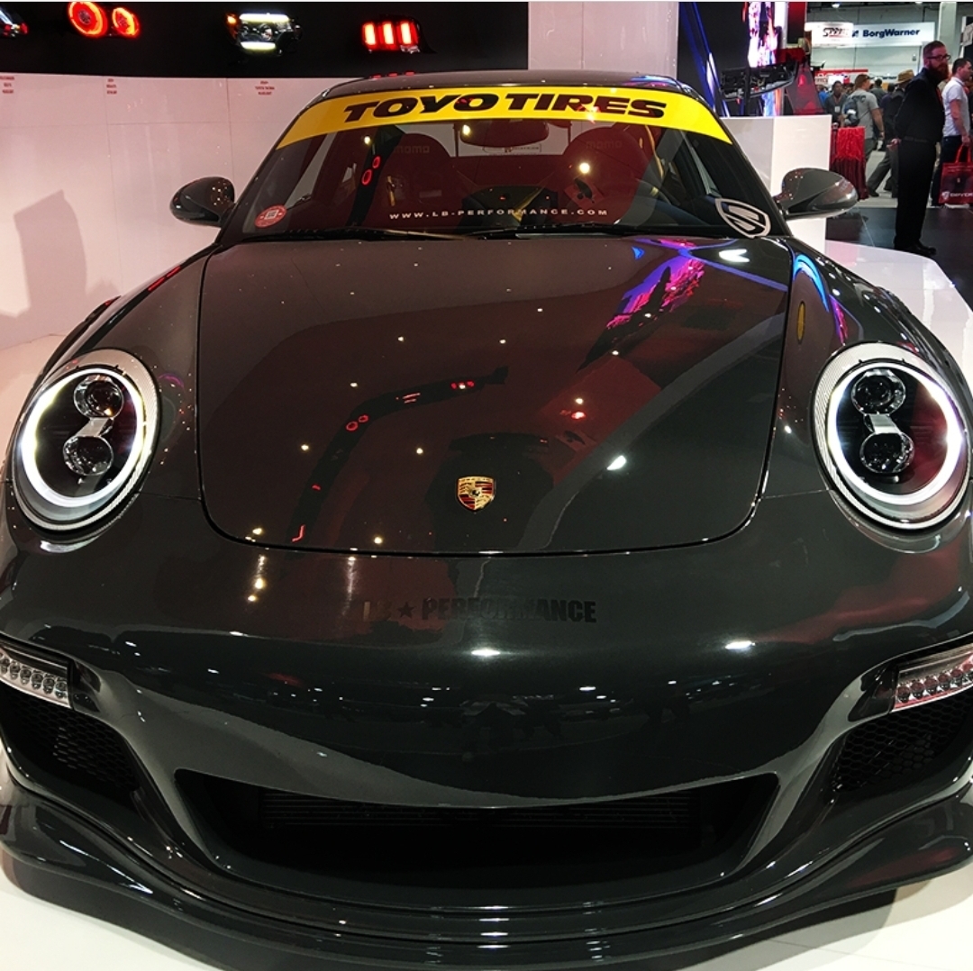Koplampen Porsche 911 997 DRL LED zwart