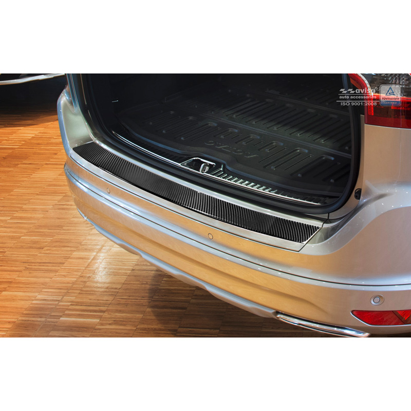 Carbon Achterbumperprotector  Volvo XC60 2013-2016 Zwart Carbon