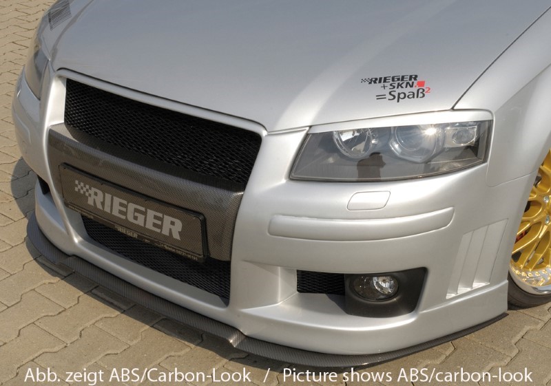 Spoilerzwaard voor voorspoiler Audi A3 8P ABS Rieger