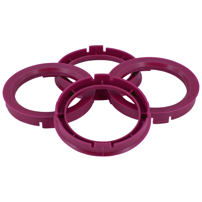 Set TPI Centreerringen - 74.1->66.1mm - Paars