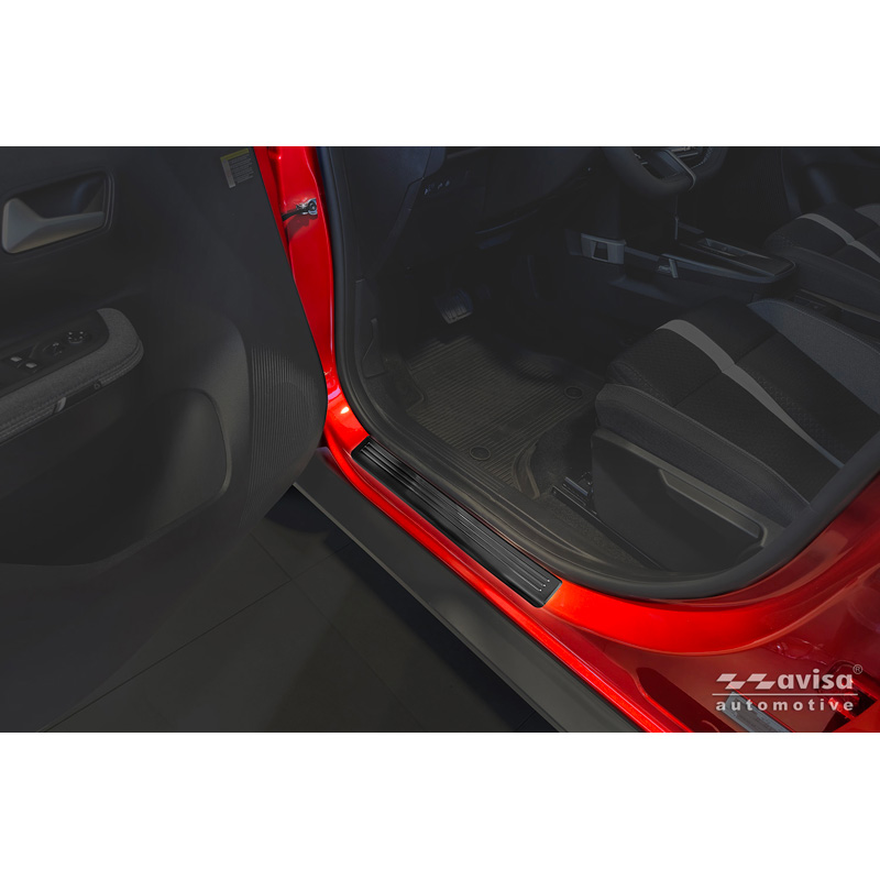 Avisa Zwart RVS Instaplijsten  Opel Frontera (EV) 2024- - 'Lines' - 4-delig