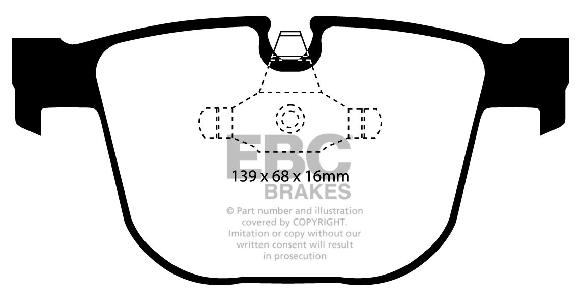 EBC Brakes BMW M5 5.0 (E60) 2005-2011 Remblokken achterzijde