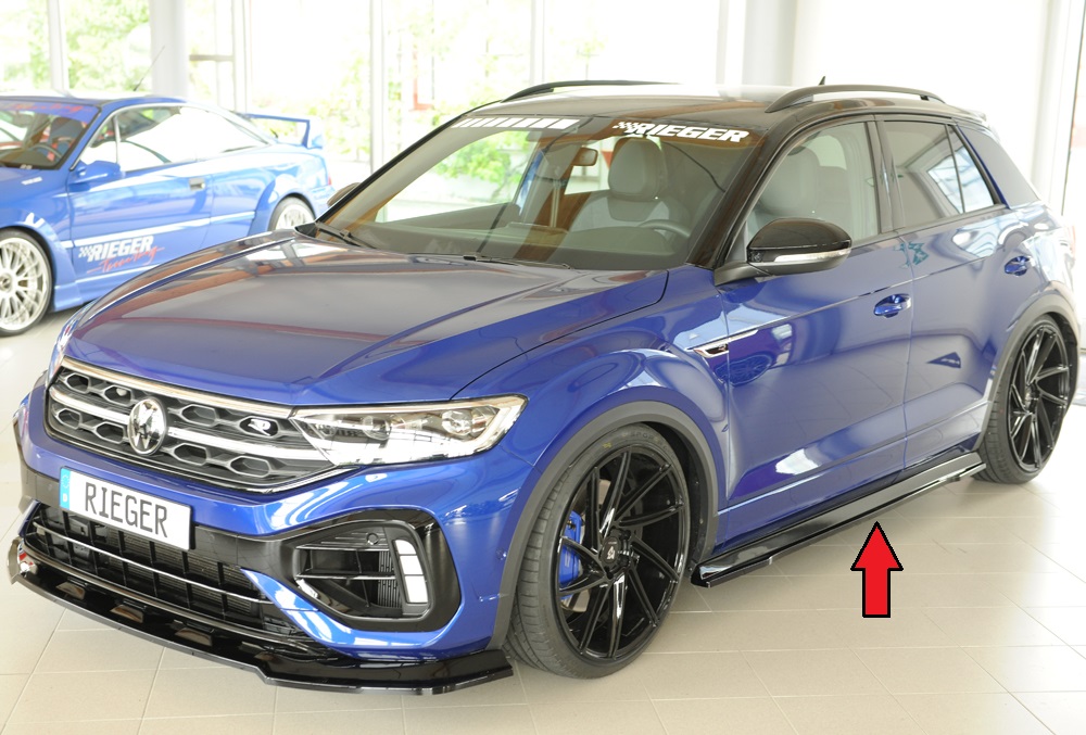 Sideskirts VW T-Roc A1 R/R-line 2022- Rieger Glossy black