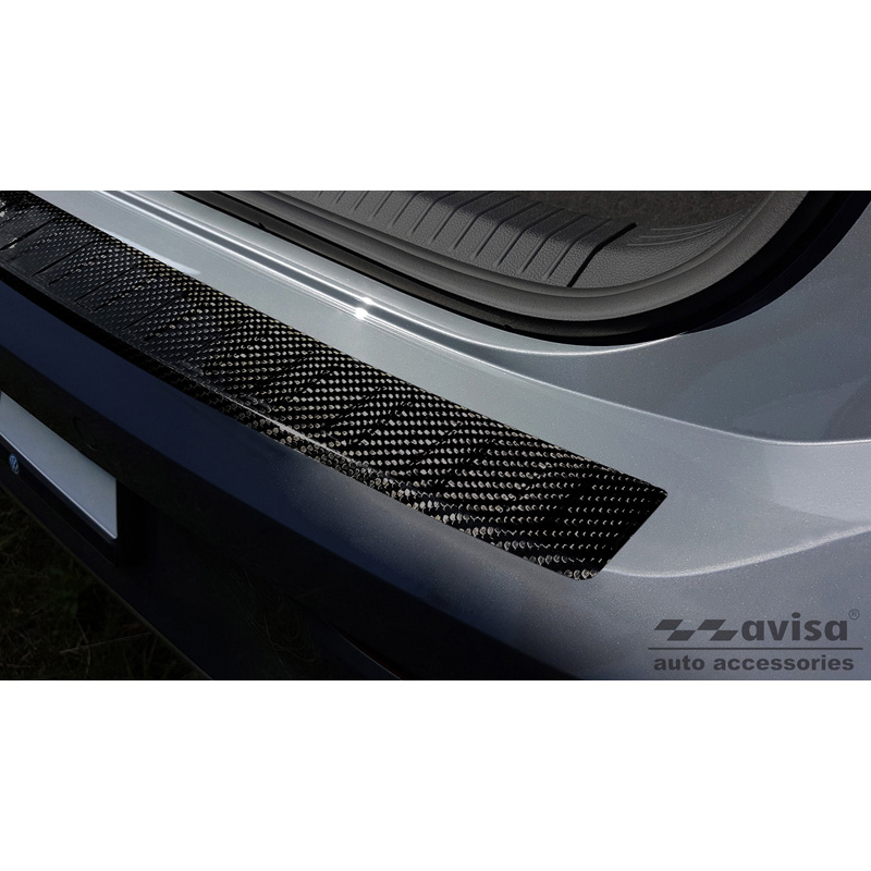 Echt 3D Carbon Achterbumperprotector  Volkswagen Golf VIII HB 5-deurs 2020-2024 & FL 2024- 'Ribs'