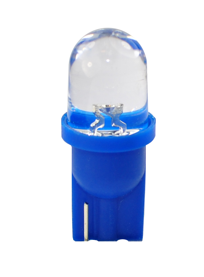 LED T10 W5W Lampjes 12v concave 8mm blauw 2 stuks