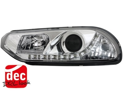 Koplampen Alfa Romeo 156 LED Devil Eyes DRL look Chroom