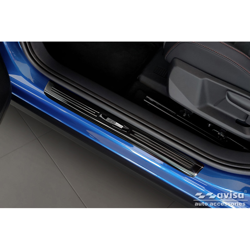Zwart glanzend RVS Instaplijsten  Seat Arona 2017-2021 & FL 2021- - 'Exclusive' - 4-delig