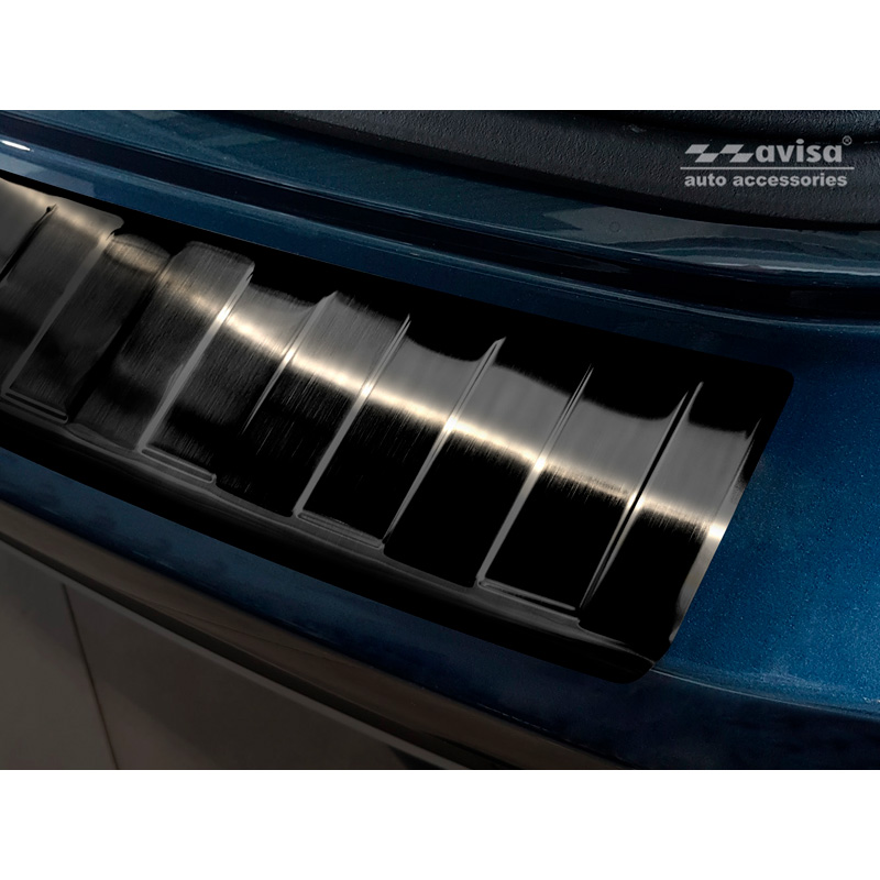 Zwart RVS Achterbumperprotector  Mercedes B-Klasse W247 2018- 'Ribs'