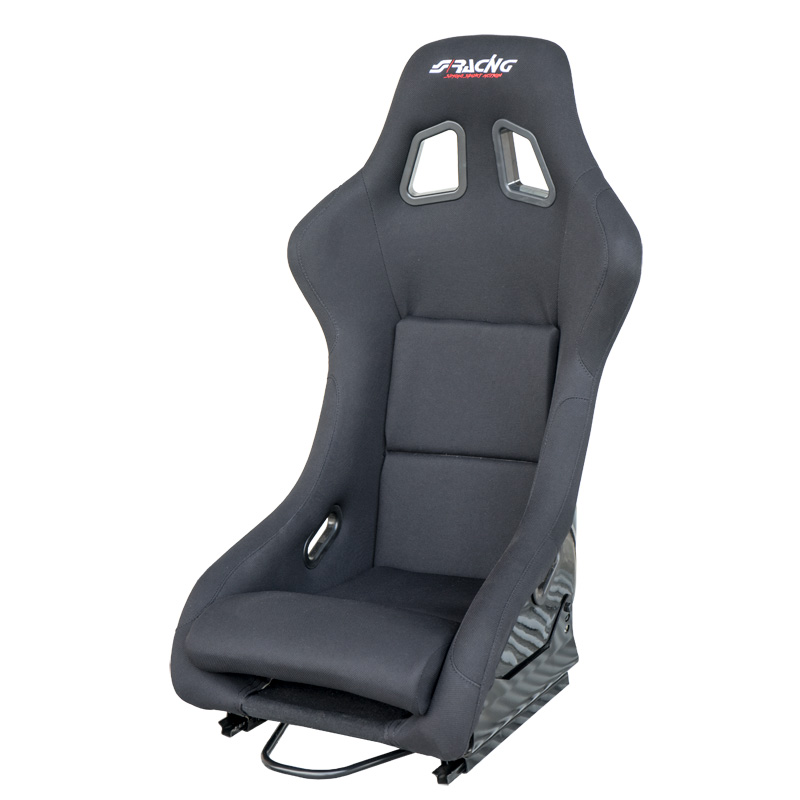 Simoni Racing Sportstoel Lewis - Zwart + GVK Rugleuning - Vaste Rugleuning - incl. Sledes