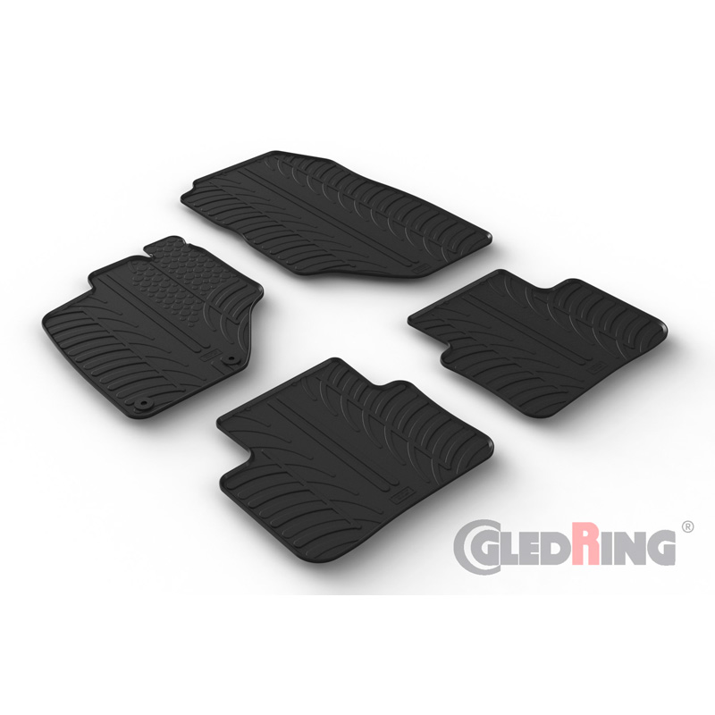 Gledring Rubbermatten  Peugeot 5008 III Hybrid 2024- (T profiel 4-delig + montageclips)