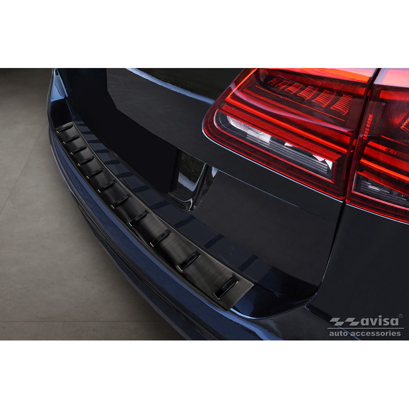 Zwart RVS Achterbumperprotector  Volkswagen Sharan II & Seat Alhambra II 2010- 'STRONG EDITION'