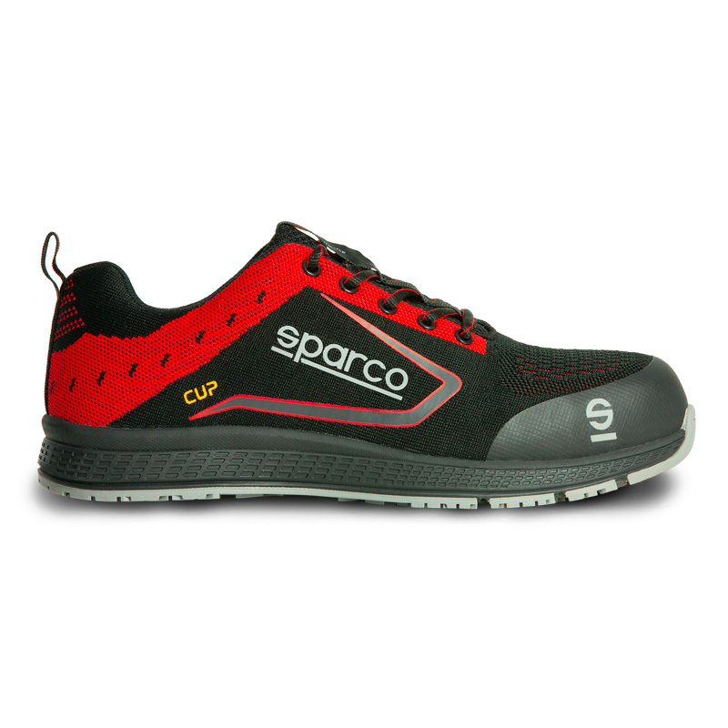 Sparco Lichtgewicht Werkschoenen Cup S1P Albert Zwart/Rood Maat 46