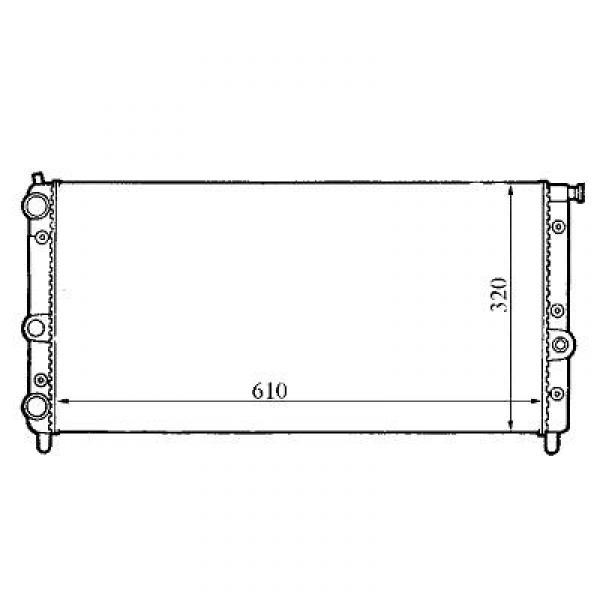 Radiator FIAT FIORINO 88-93 610x320 1.7 D