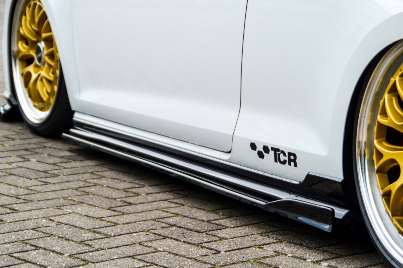 Zijskirts met Canards Volkswagen Golf 7 GTI TCR Glans Zwart