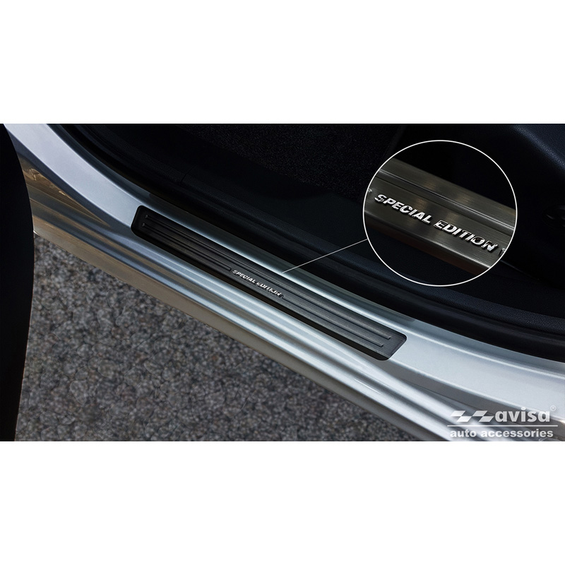 Zwart RVS Instaplijsten  Peugeot 508 Sedan & SW 2011-2014 & FL 2014-2018 - 'Special Edition' - 4-delig