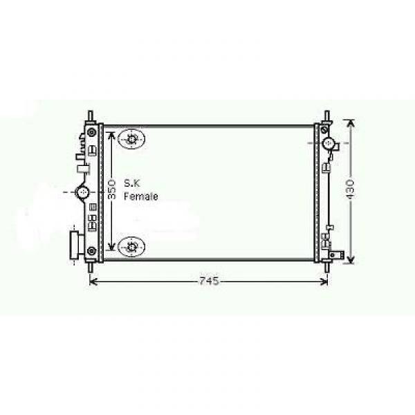 Radiator INSIGNIA 08->> 680x400x16. 2.0I TURBO