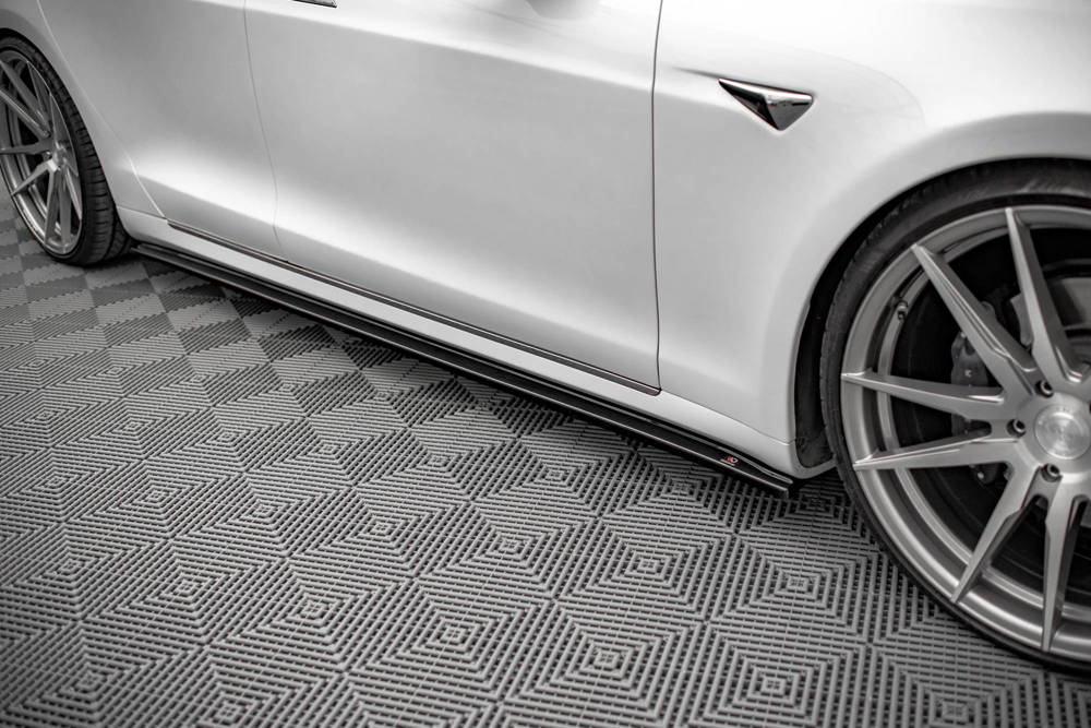 Zijskirts Tesla Model S Facelift Gloss-Black