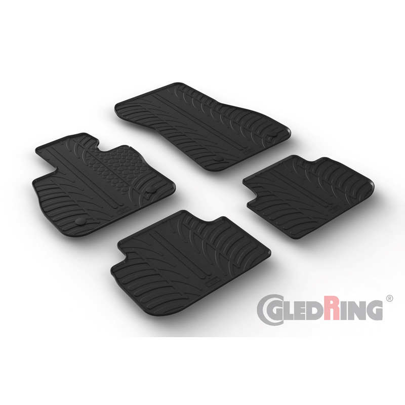 Rubbermatten  BMW 2-Serie F44 Gran Coupe 2020- (T profiel 4-delig + montageclips)