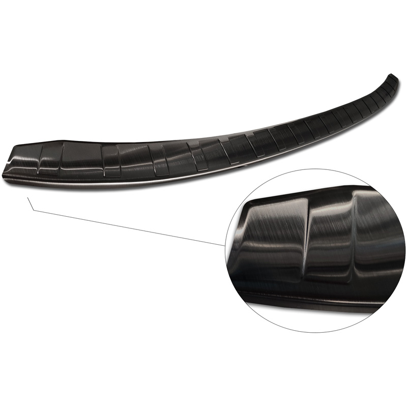 Zwart RVS Achterbumperprotector  BMW i3 (i01) Facelift 2017- 'Ribs'