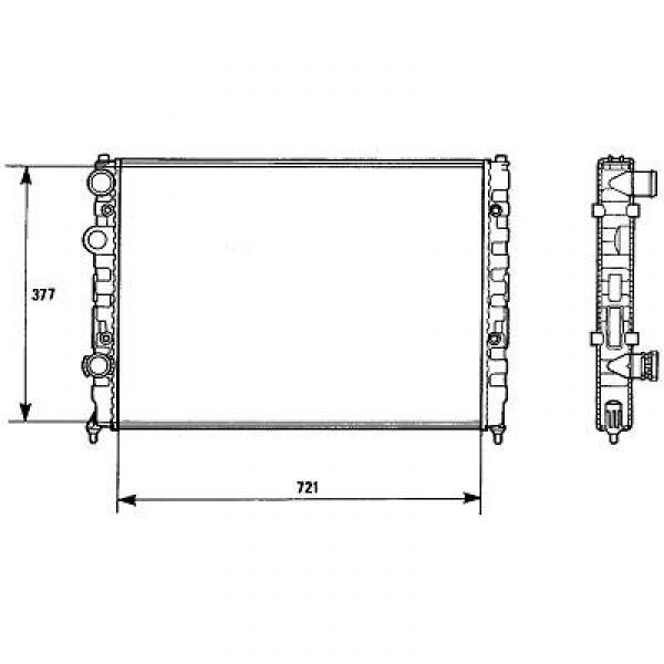 Radiator PASSAT B4 93-96 720x377 1.6 7 2.8+16v