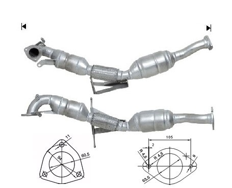Volvo V70 2.4TD D5 2401 cc 120 Kw / 163 cv D5244T Magnaflow CAT