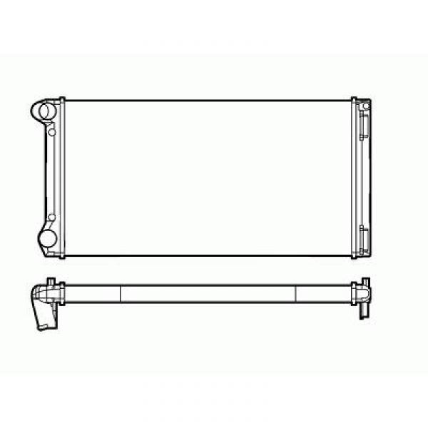 Radiator FIAT PUNTO/IDEA 03->> 580x305x38 1.9D 74KW +AC
