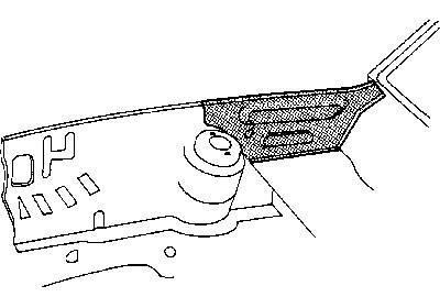 binnenschermstuk, achter bij schutbord, rechts Ford Escort, 1986