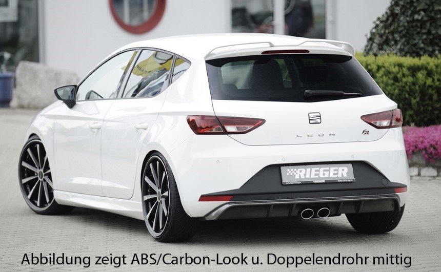 Diffuser Seat Leon F5 FR Rieger dubbele uitlaat links + rechts glans zwart