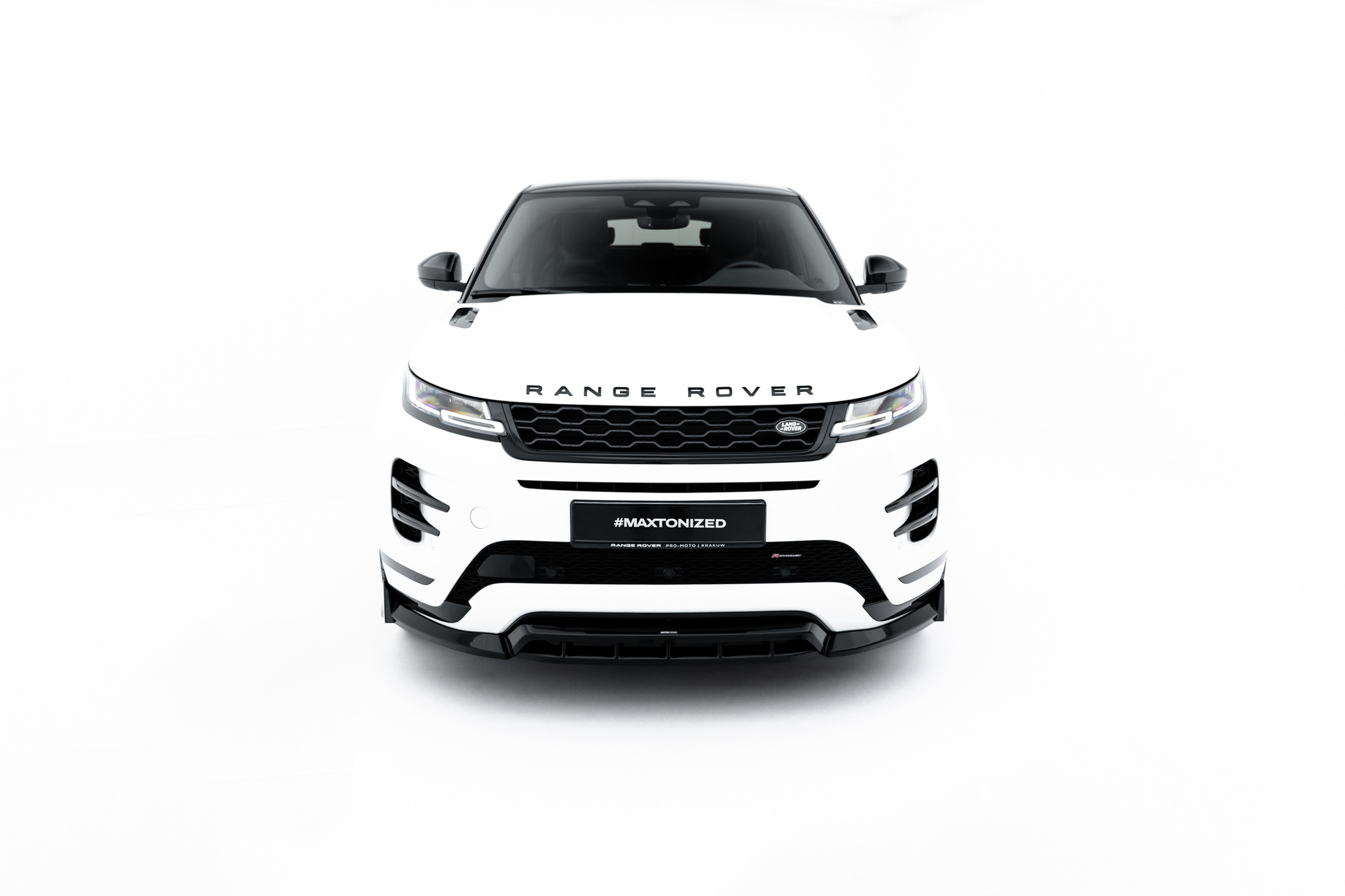 Voorspoiler Land Rover Range Rover Evoque Dynamic Mk2 (2018–2023) Glans Zwart