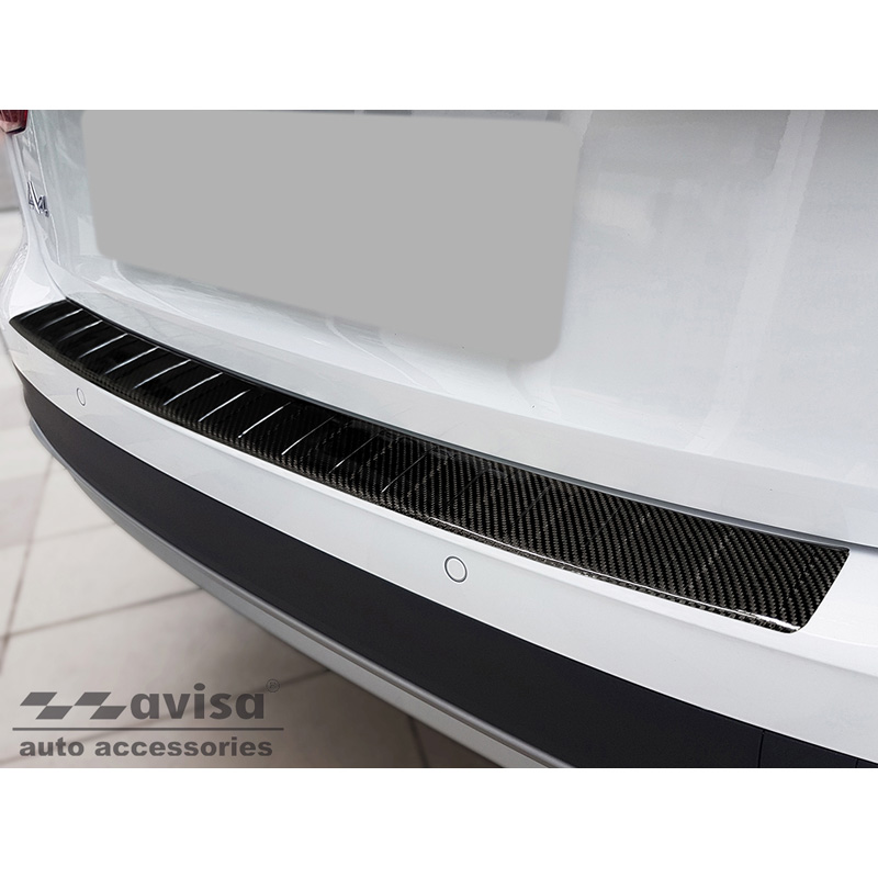 Echt 3D Carbon Achterbumperprotector  Audi A4 Allroad (B9) 2016-2019 & FL 2019- 'Ribs'
