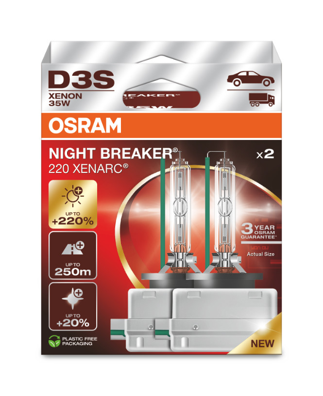 D3S Xenarc Night Breaker 220 66340XN2 Xenon Lampen 2pcs