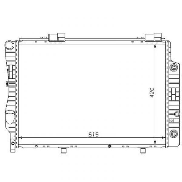 Radiator DB W 202 93->> 615x420 C280C36 AMG +/-AC
