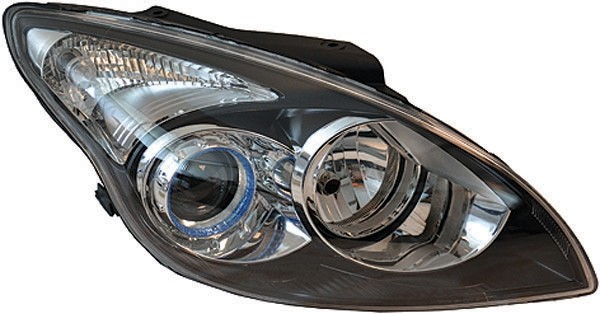 Koplamp rechts I30. 07->> H1+H7/ZWART