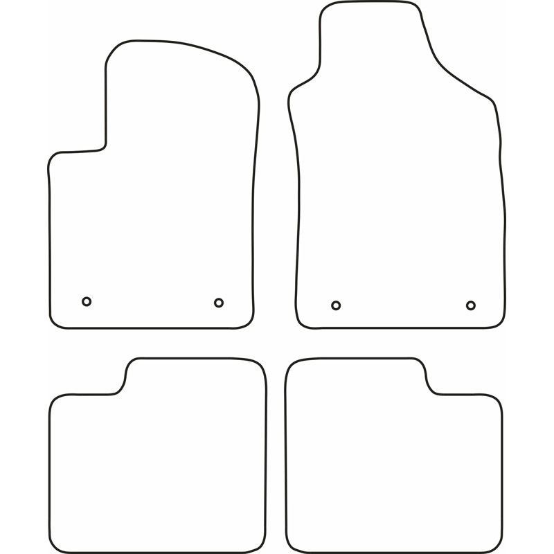 Automatten Velours  Fiat 500 2007-2013