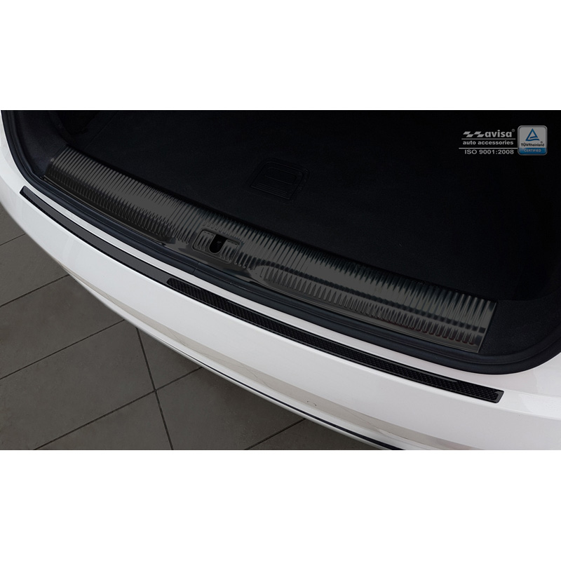 Carbon Achterbumperprotector  Audi Q3 2011-2015 & 2015- Zwart Carbon