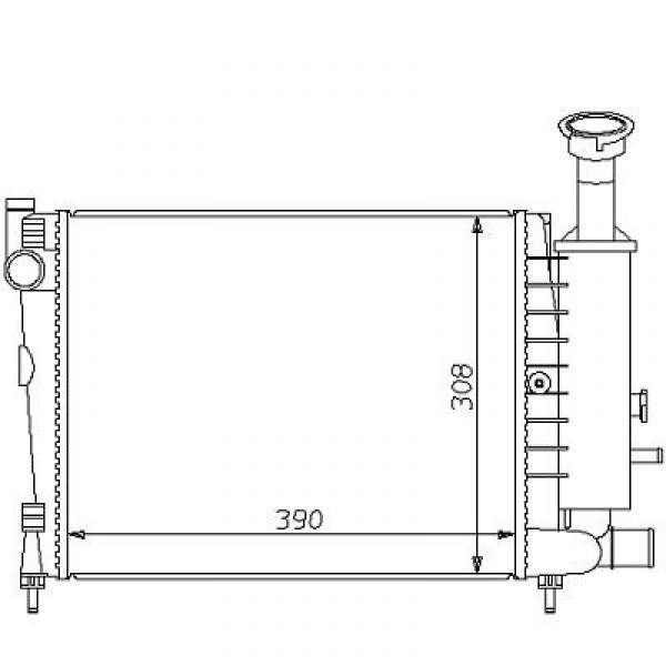 Radiator CIRTOEN AX 86-91 390x308 1.3/1.4 +AC