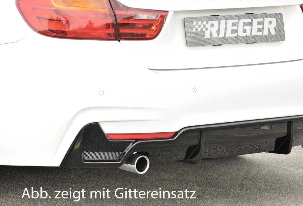 Achterbumper aanzet carbon-look uitlaat links BMW 4 serie incl.