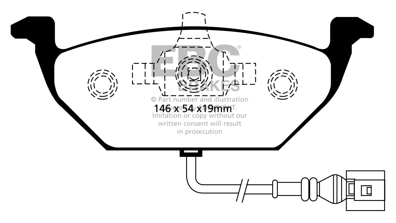 EBC Brakes AUDI A3 8P 1.6 TD 2009-.. Remblokken voorzijde