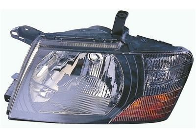 koplamp, H4, zwart, elektr verstelb, links Mitsubishi Pajero, 20