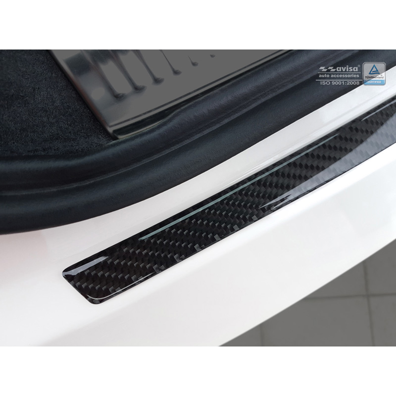Carbon Achterbumperprotector  Audi Q3 2011-2015 & 2015- Zwart Carbon