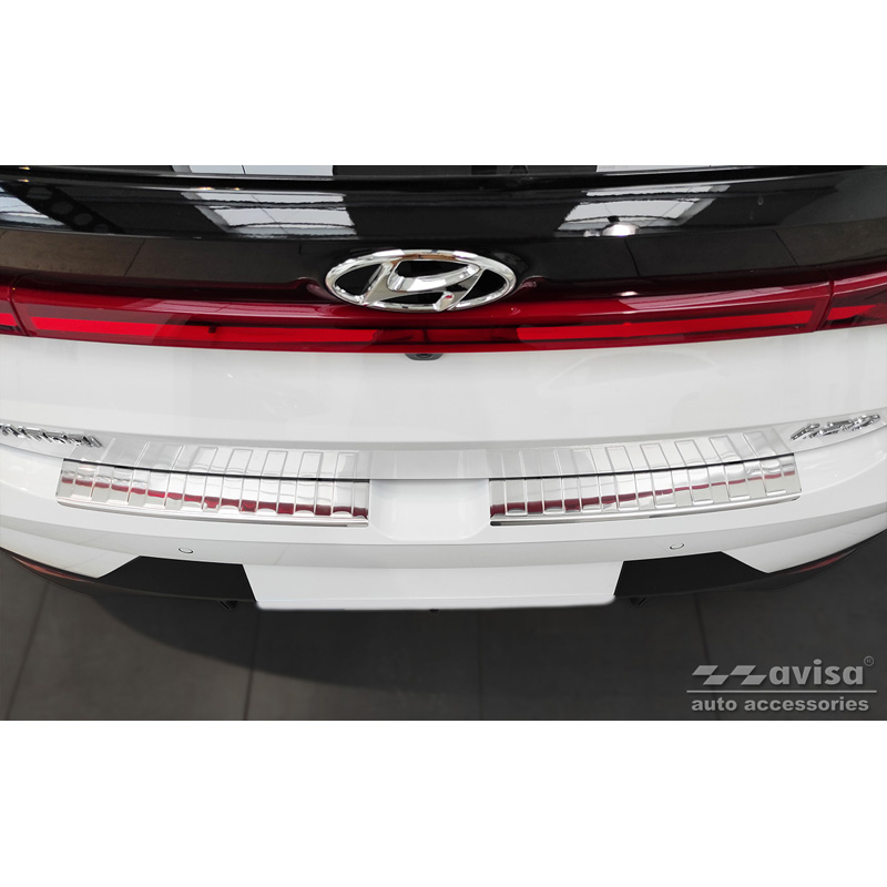 RVS Achterbumperprotector  Hyundai i20 III 5 deurs 2020-2023 & FL 2023- 'Ribs' (2-delig)