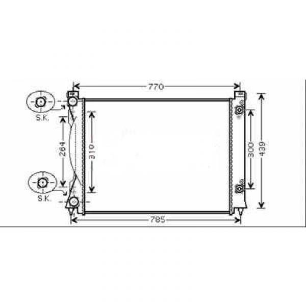 Radiator Audi A6 4F 04->> 675x445x32 2.0 TDI +/-AC
