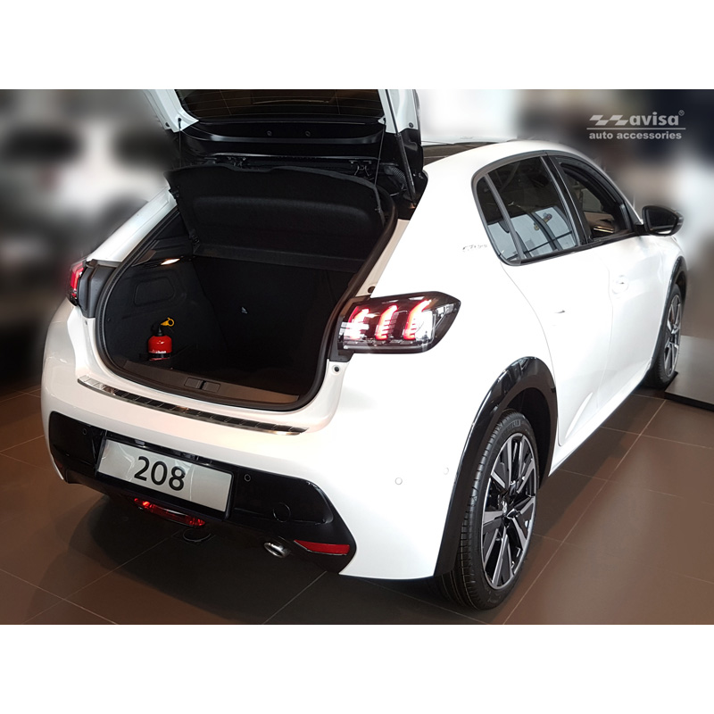 RVS Achterbumperprotector  Peugeot 208 II HB 5-deurs 2019-2023 & FL 2023- 'Ribs'