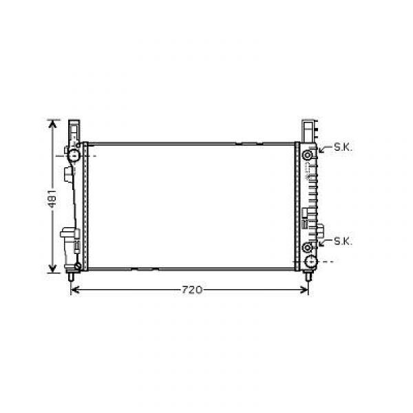 Radiator W 169/W 245 04-08 648x406x16 +/-A/C 11.1