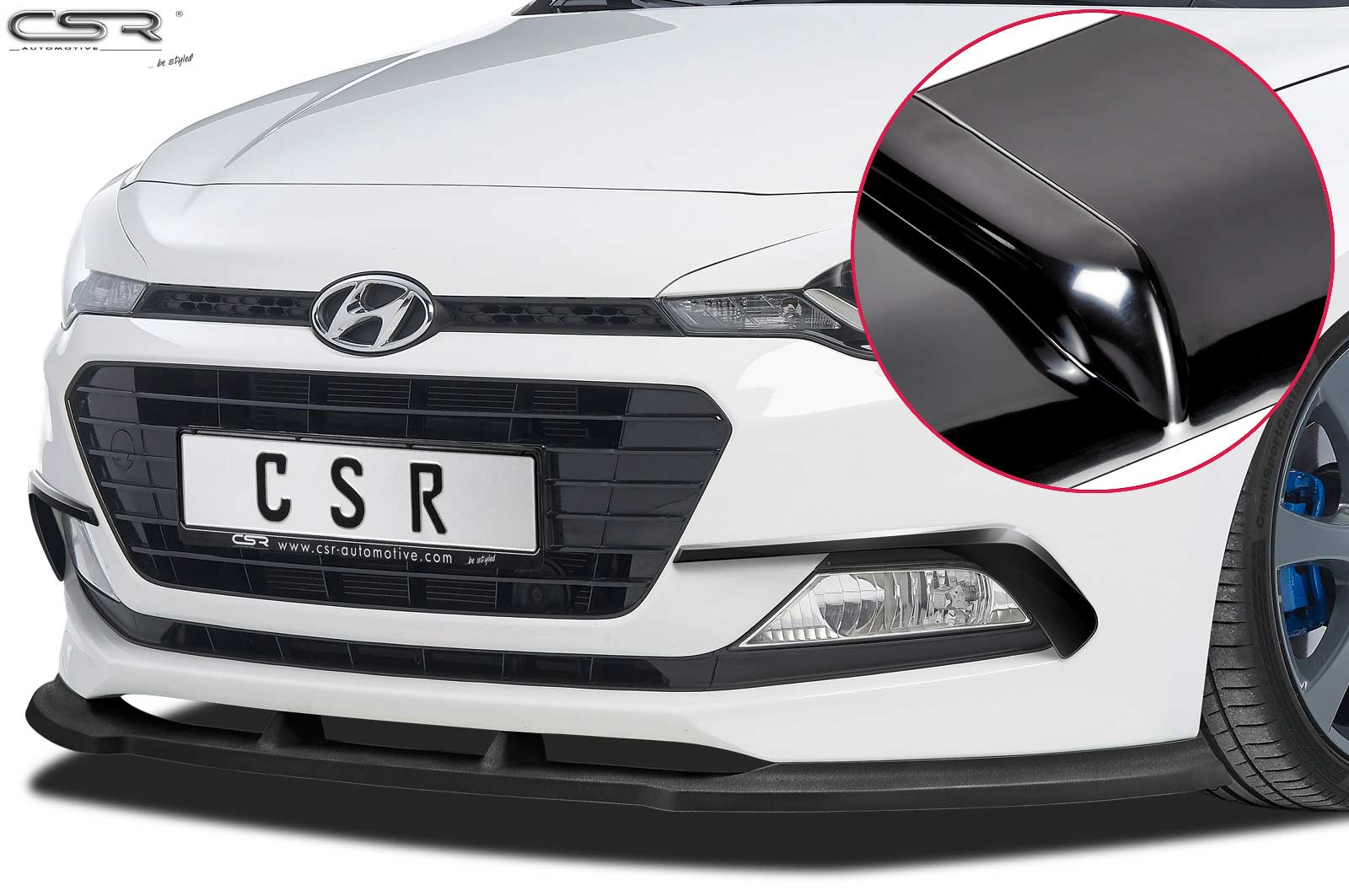 Voorspoiler Hyundai i20 Glans Zwart