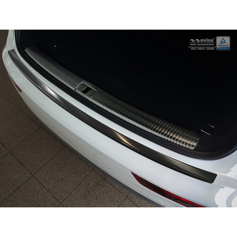 Zwart RVS Achterbumperprotector  Audi Q5 2017-2020 & FL 2020- 'Ribs'