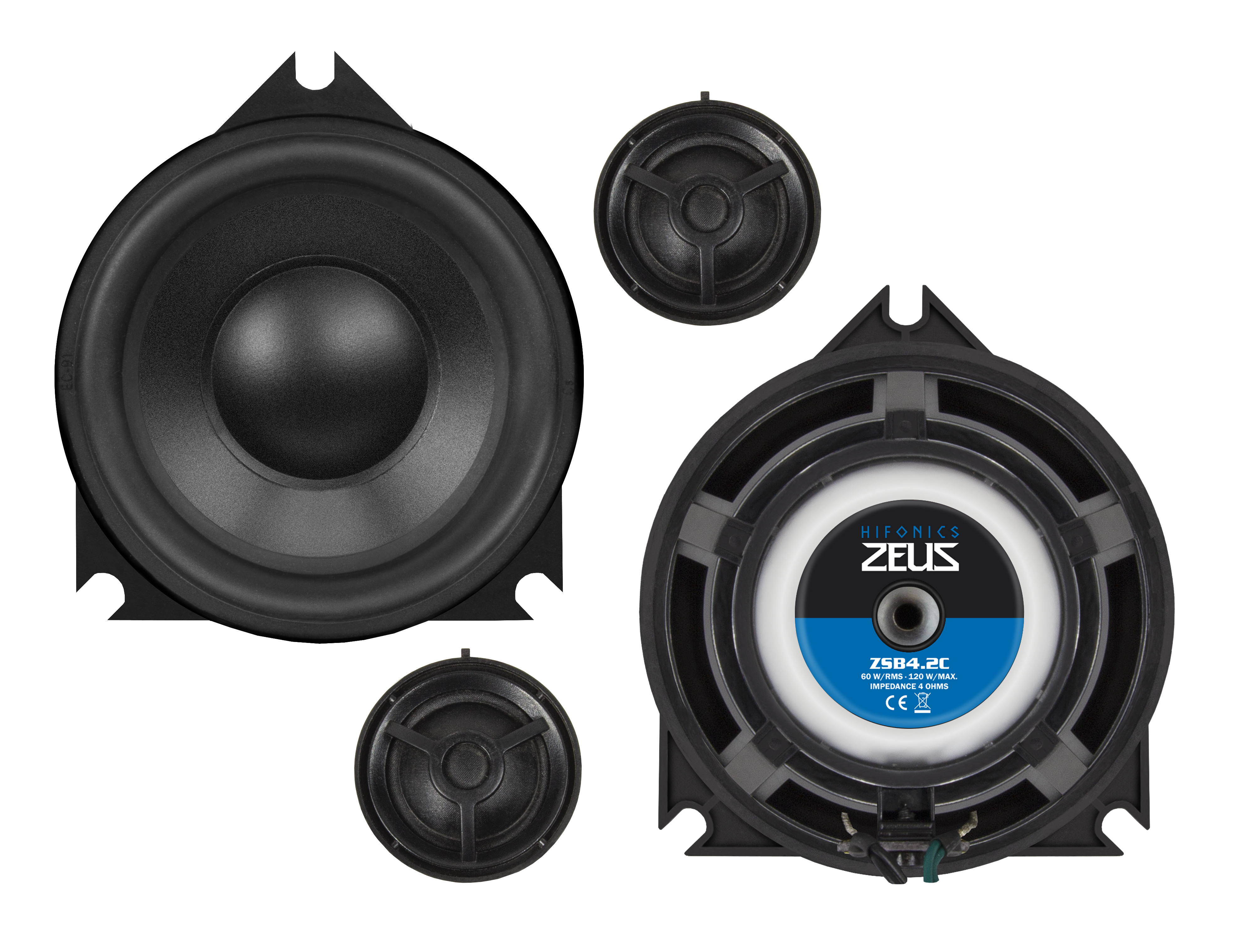 Hifonics ZEUS ZSB4.2C 2-weg 10cm compo luidspreker